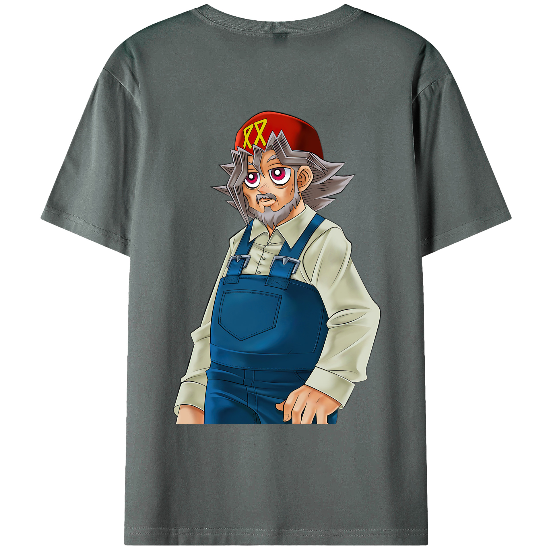（画像用） 遊☆戯☆王 Yu-Gi-Oh! 綿100％ メンズ半袖Tシャツ（バックプリント） 通気性